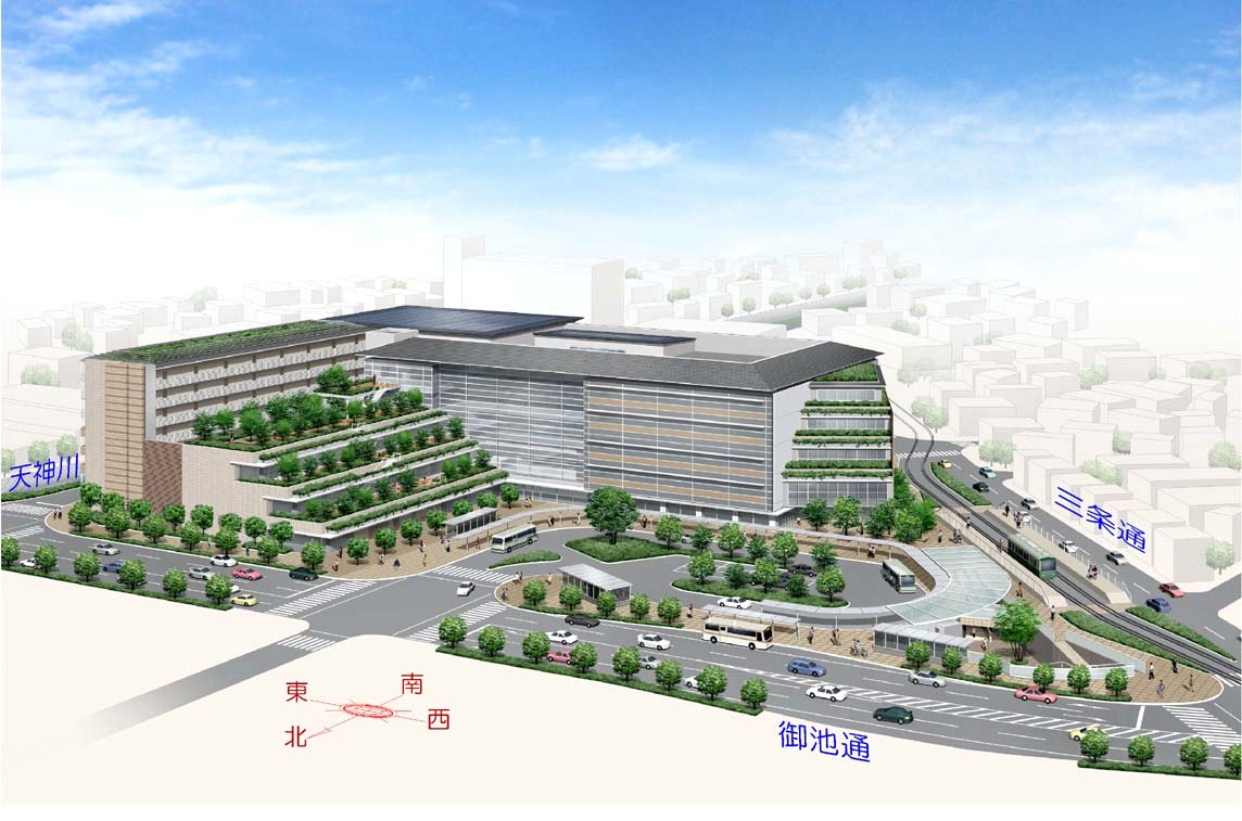 右京区総合庁舎などが入る再開発施設