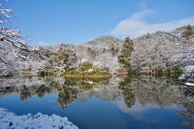 入選「雪の龍安寺」